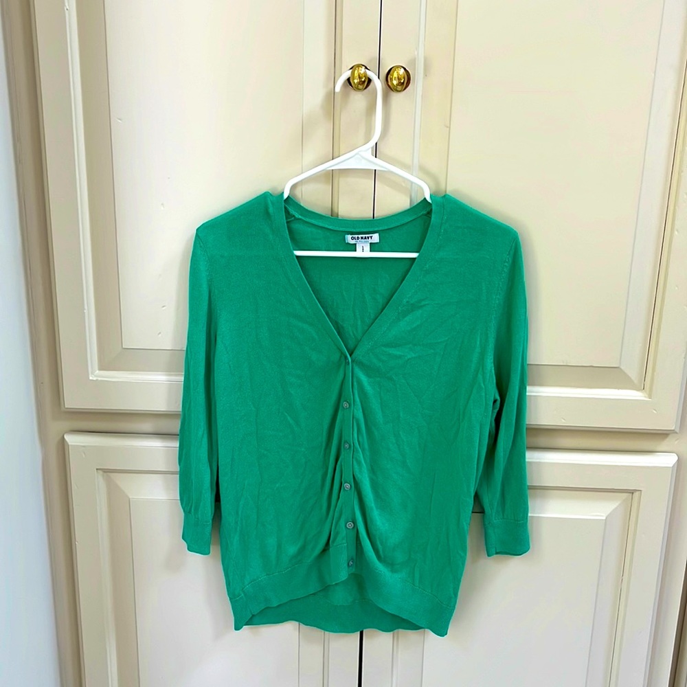 Old Navy Green Sweater/Cardigan